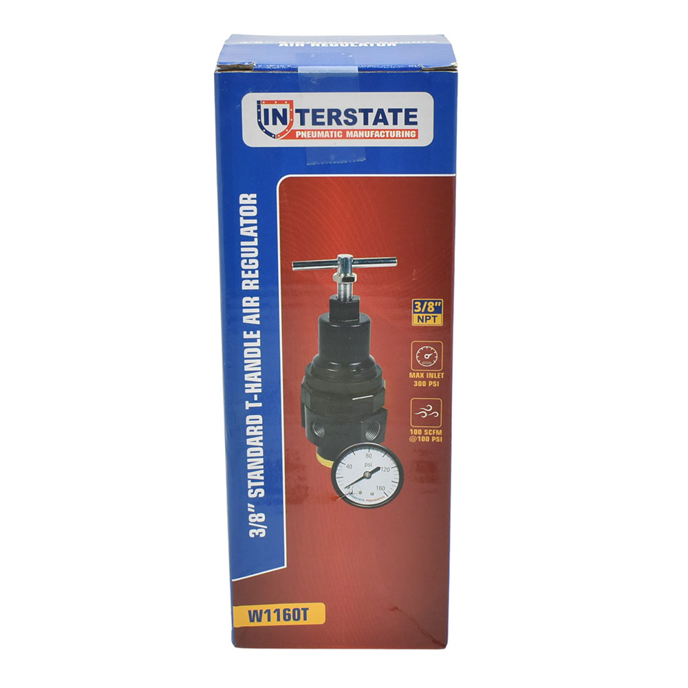 3/8" "T" Handle Regulator 0-125 PSI with Gauge