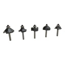 15pc Router Bit Set,1/4"Shank