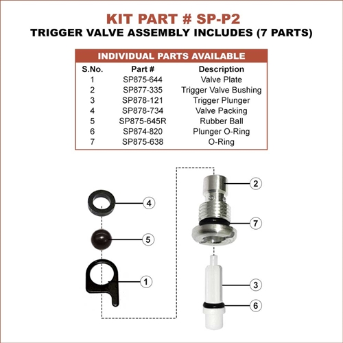 Trigger Valve Assembly for Hitachi NR83A / A2 / A2S55, AL83A-56, AL83A-57) - W03