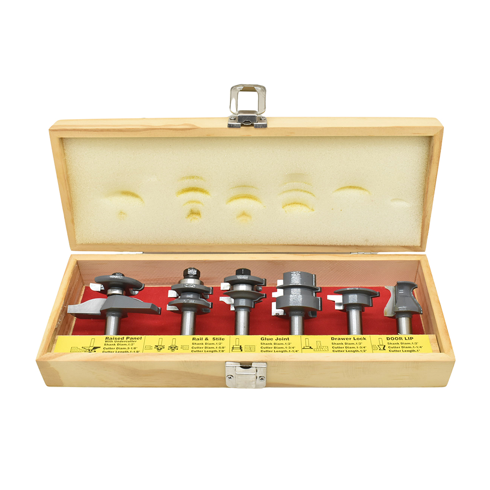 6pc Cabinet Maker "Undercutter" Set, 1/2"Shank (I)