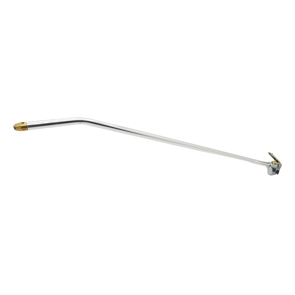 1/4" NPT 2 Foot Extension Lever Style Heavy Duty Blow Gun - Angled Barrel with Rubber Tip (Display Pack)