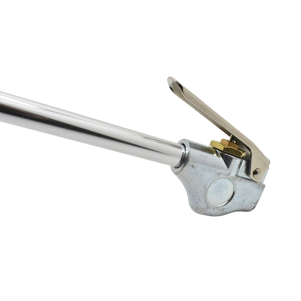 1/4" NPT 2 Foot Extension Lever Style Heavy Duty Blow Gun - Angled Barrel with Rubber Tip (Display Pack)