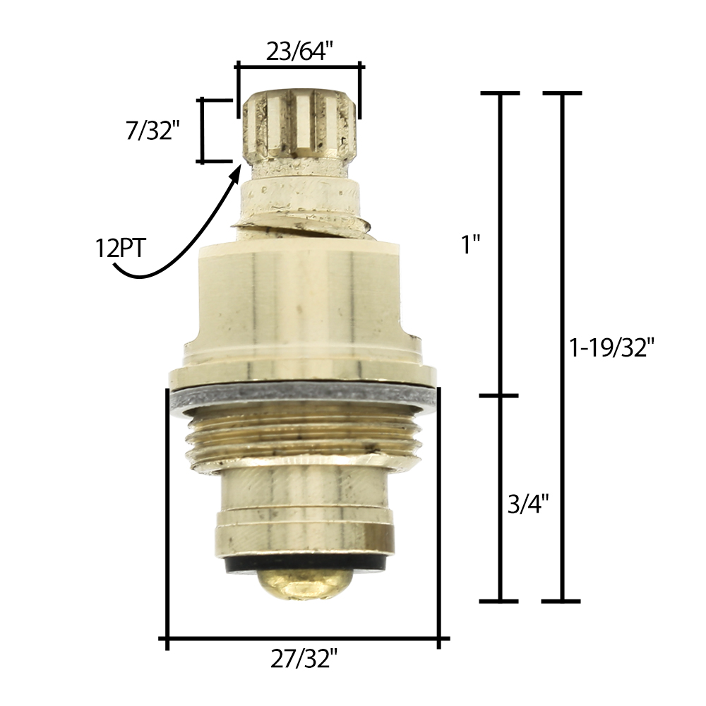 1771-T Harcraft Wall Lavatory Faucet Stem - Cold