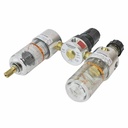 1/4" Mini W/Poly Bowl Filter/Regulator/Lubricator Combo - W04