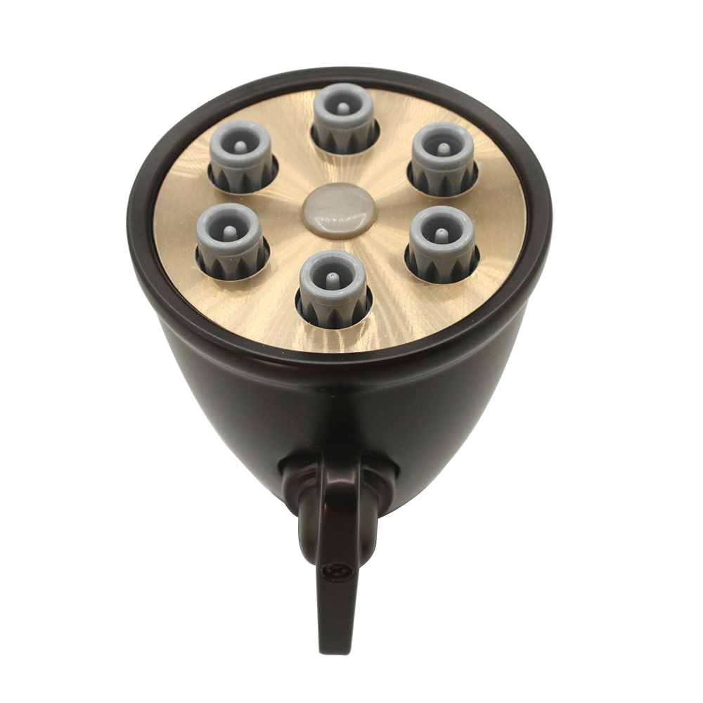 5885-T 6-Jet Adjustable Spray Brass Shower Head - ORB