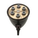 5885-T 6-Jet Adjustable Spray Brass Shower Head - ORB