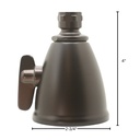 5885-T 6-Jet Adjustable Spray Brass Shower Head - ORB