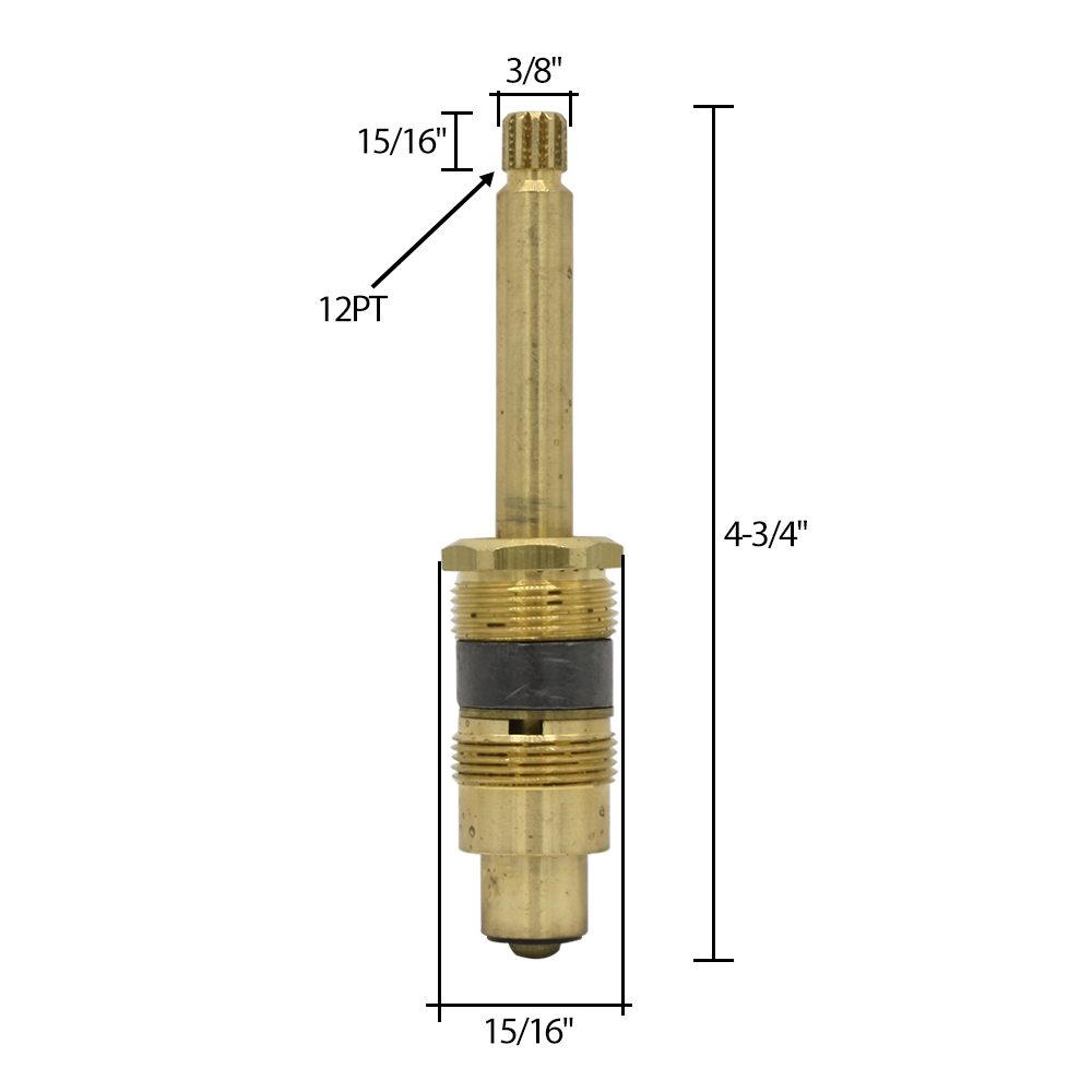 1783-T Repcal Bathroom Faucet Stem - Hot / Cold