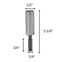 1/4" Straight Bit, 1/2" Shank