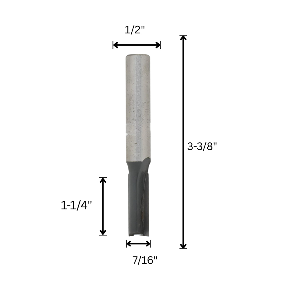 7/16" Straight Bit, 1/2"Shank C