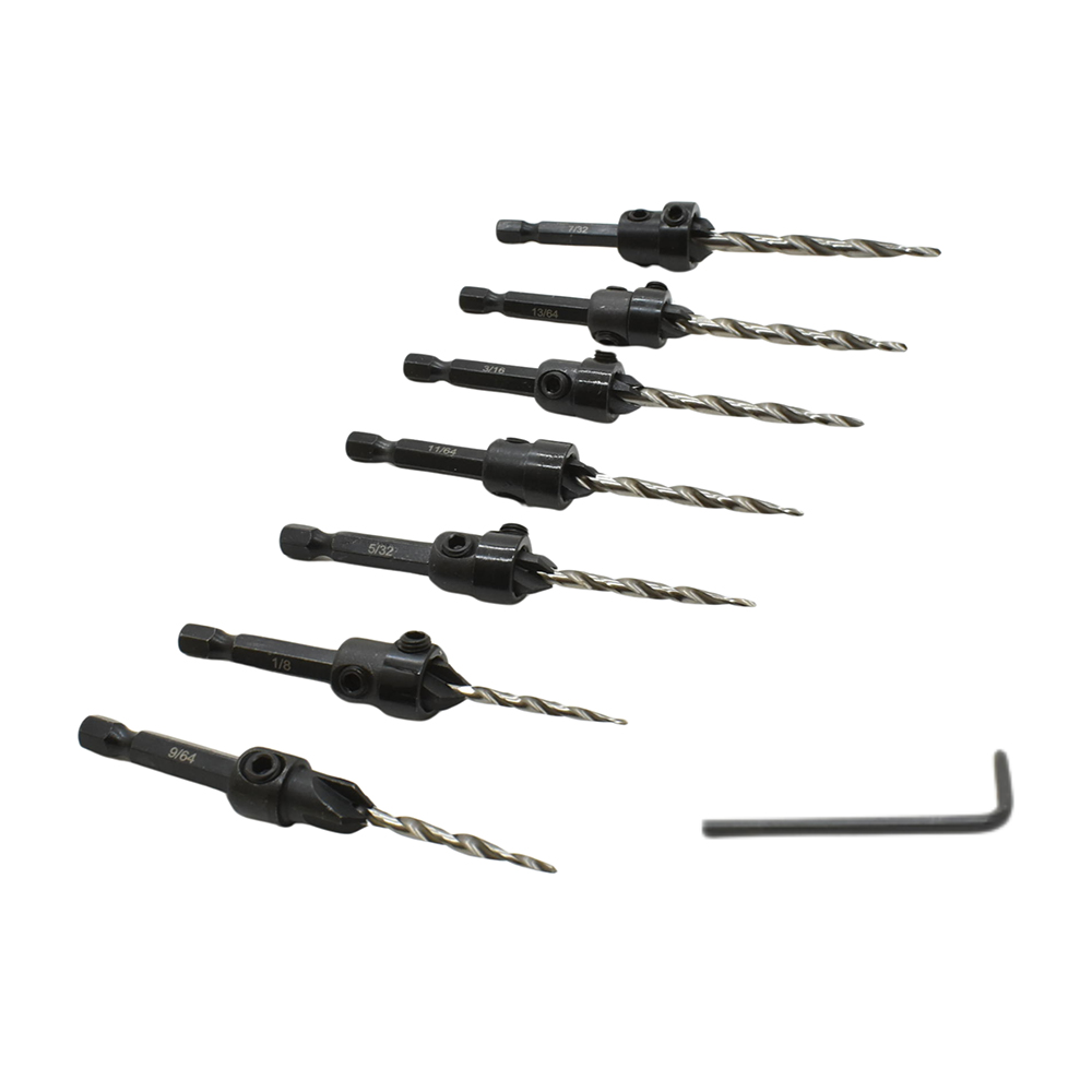 Tapered Drill Bit HSS Countersink Set