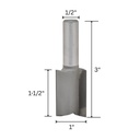 1" Straight Bit, 1/2" Shank