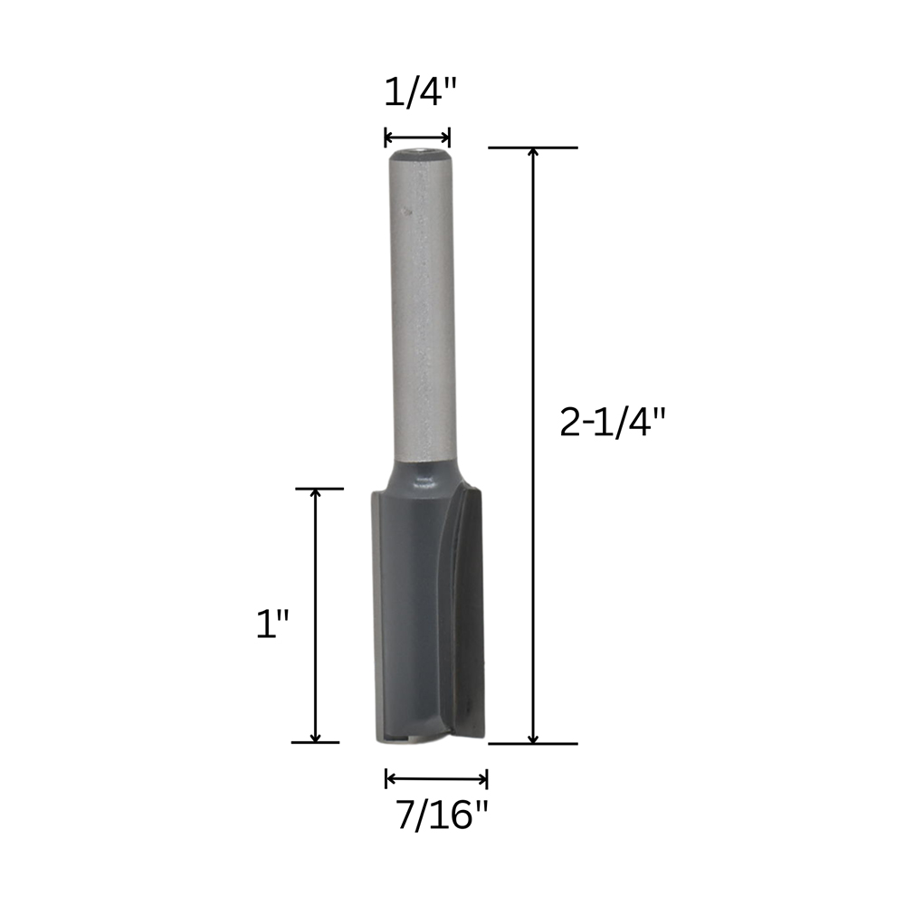 7/16" Straight Bit, 1/4"Shank C