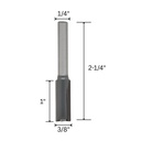 3/8" Straight Bit, 1/4" Shank