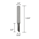3/16" Straight Bit, 1/4" Shank C
