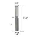 1/2" Straight Bit, 1/2" Shank