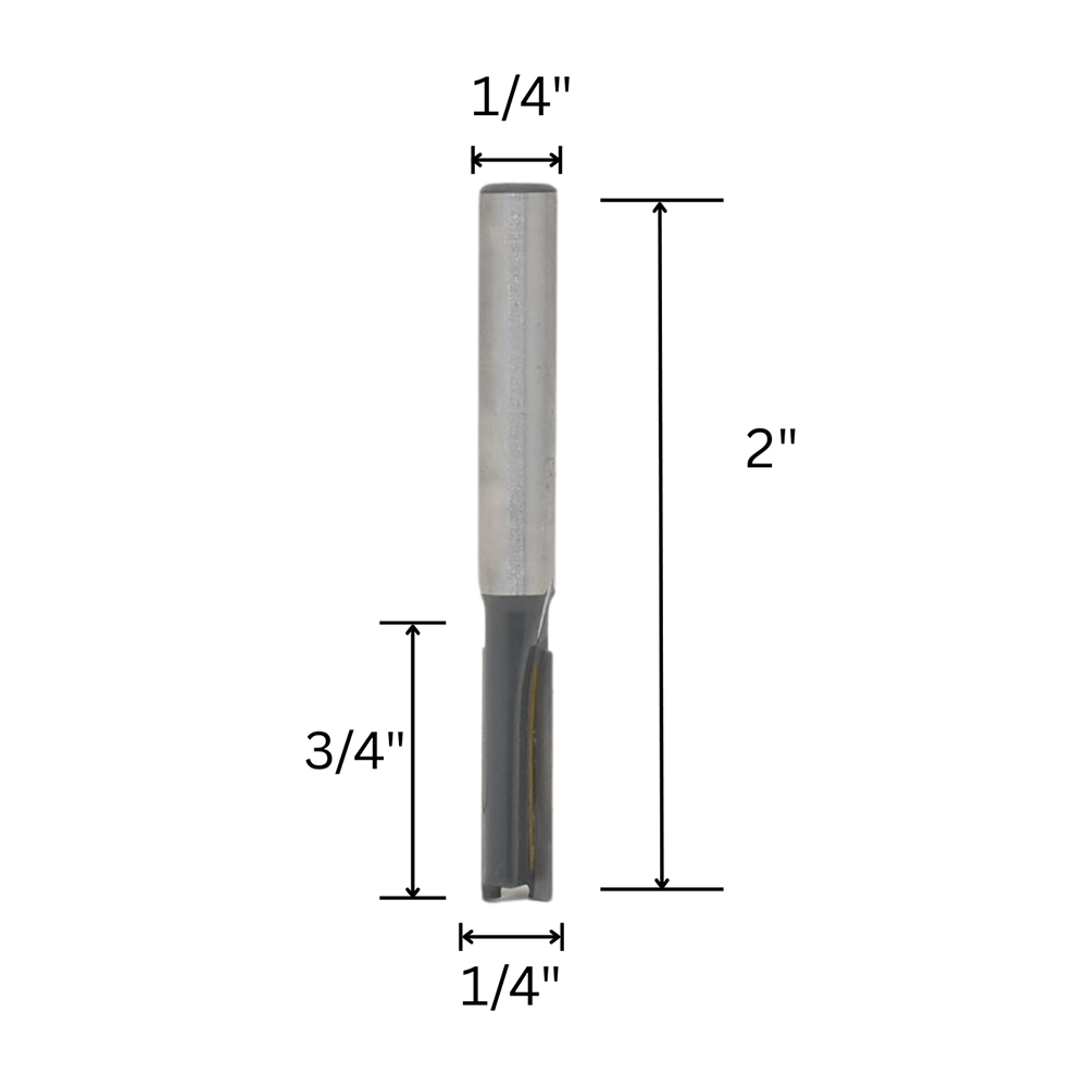 1/4" Straight Bit, 1/4" Shank