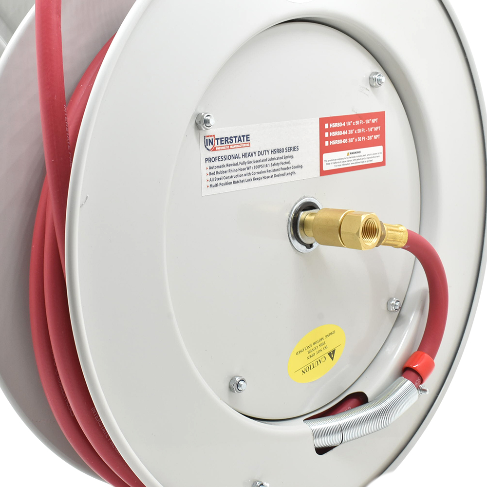 3/8" Hose x 50 Ft x 1/4" NPT Professional Hose Reel