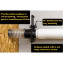 4"  Blast Gate Threaded Splice Wall-Mounted