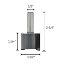 1-1/2"Straight Bit, 1/2"Shank C
