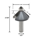 45 deg. Chamfer Bit, 1/2"Shank C