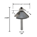 45 deg. Chamfer Bit, 1/4"Shank