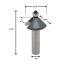 45 deg. Chamfer Bit, 1/2"Shank