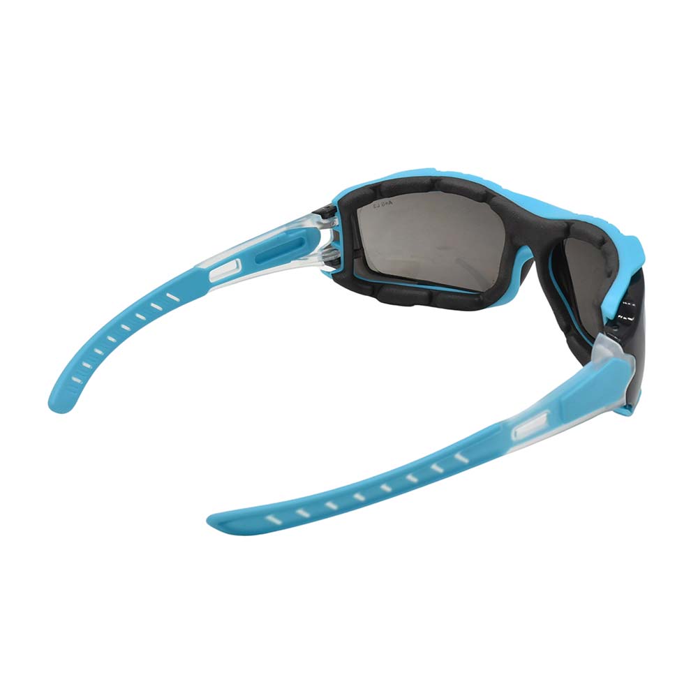 Full-Seal Safety Glasses with Category 3 Smoke Lens & Removable Gasket - Blue