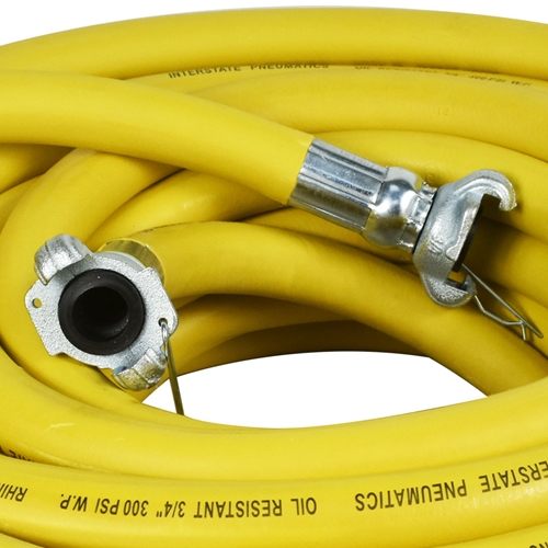 3/4" x 100 ft 300 PSI Jack Hammer Yellow  Rhino Rubber Hose - W02