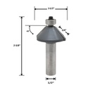 45 deg. Chamfer Bit, 1/2"Shank