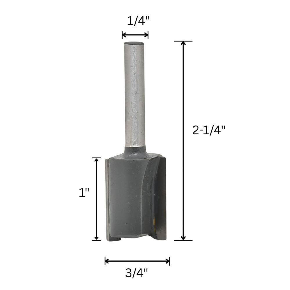 3/4" Straight Bit, 1/4" Shank