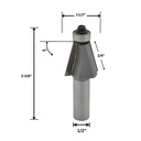 15 deg. Chamfer Bit, 1/2"Shank