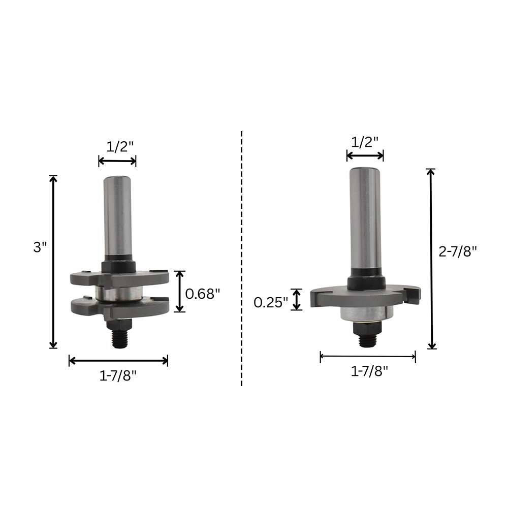 2pc Tongue&Groove Set,1/2"Sh (I)