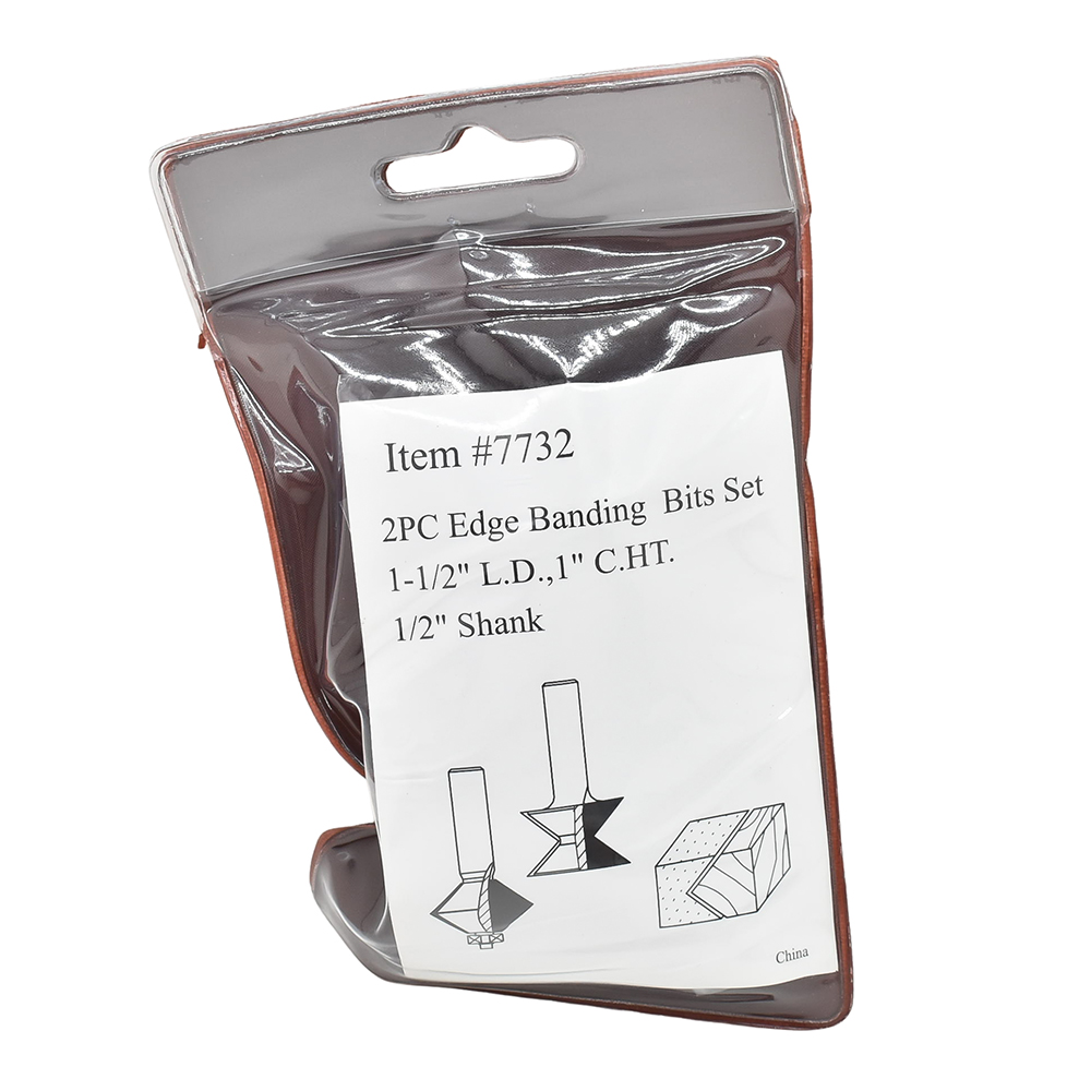 2pc Edge Banding Set,1/2"Shank