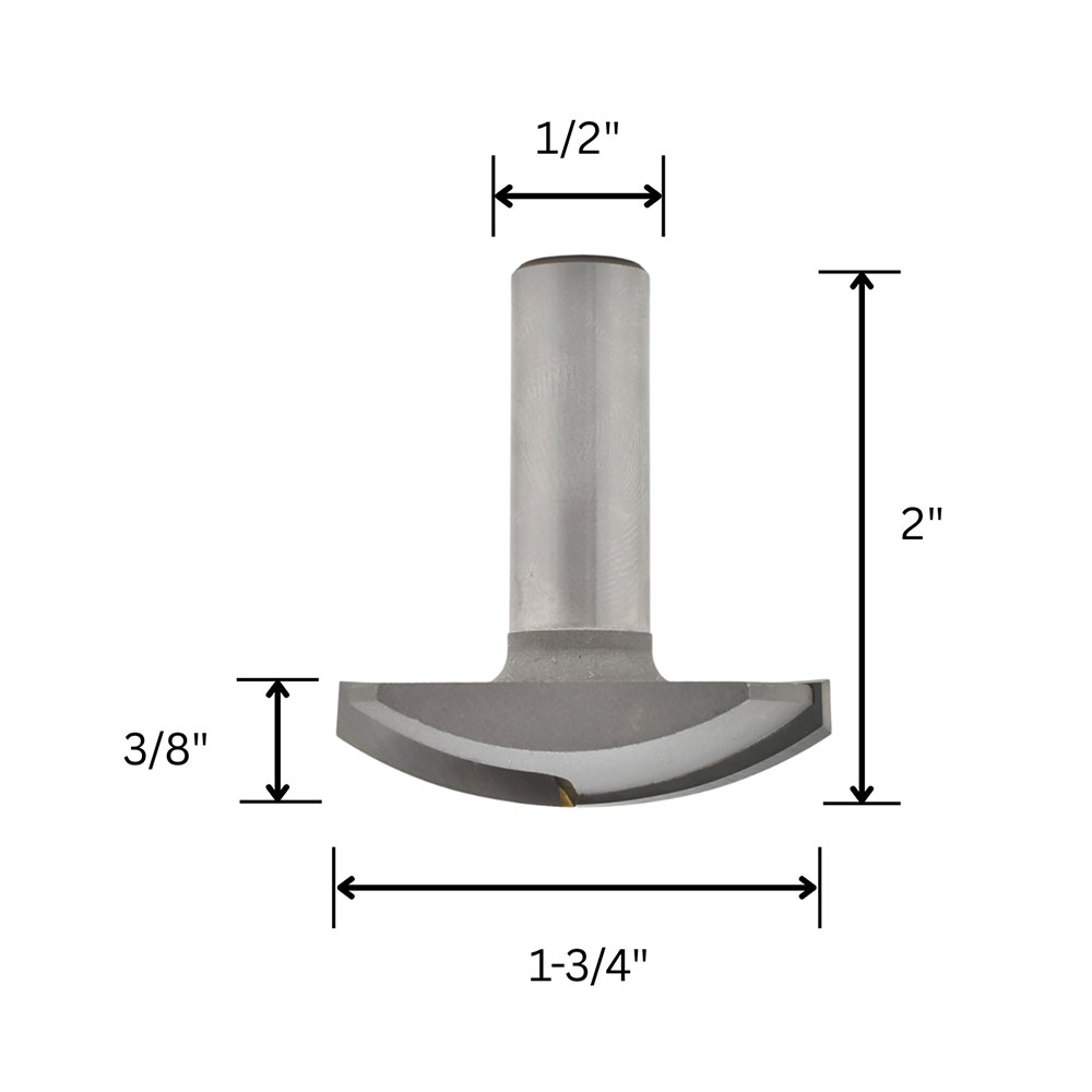 Horizontal Crown Molding,1/2"Shank