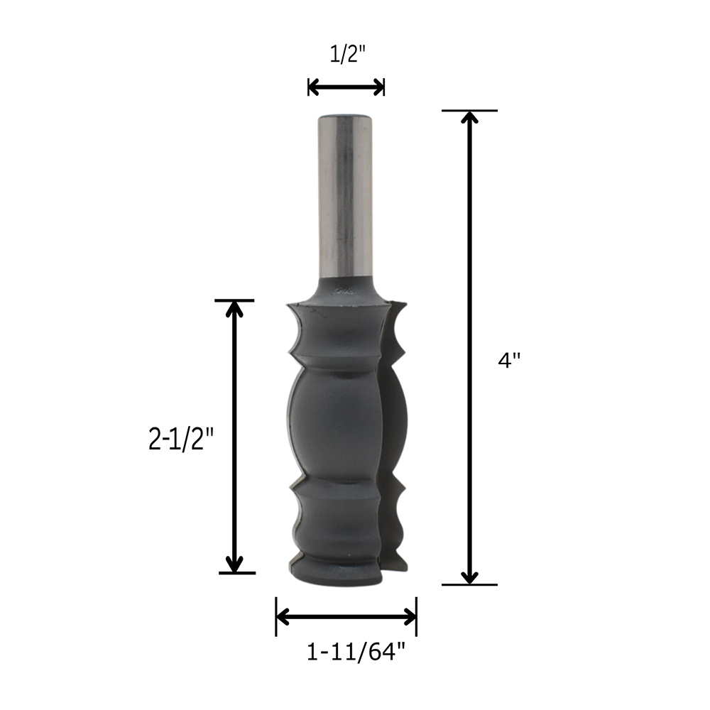 Crown Molding Bit, 1/2"Shank (I)