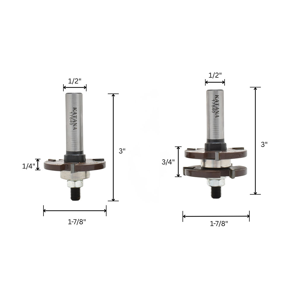 2pc Tongue&Groove Set,1/2"Shank(I)