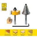 MLCS Rabbeting Router Bit Set with 7 Bearings x 1/4 Inch Shank
