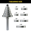 MLCS Rabbeting Router Bit Set with 7 Bearings x 1/4 Inch Shank