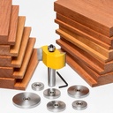 MLCS Rabbeting Router Bit Set with 7 Bearings x 1/4 Inch Shank