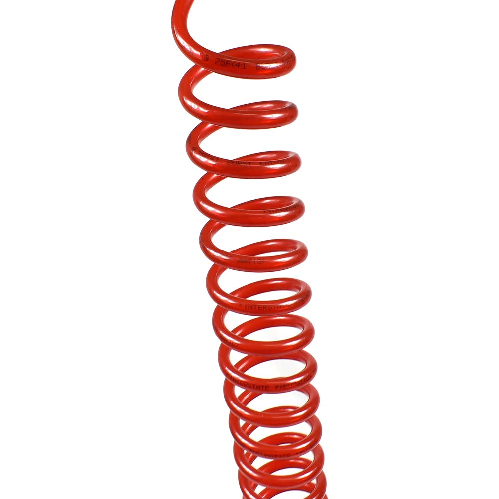 1/4" 50 ft long w/1/4" NPT Solid Fittings, Recoil Red PU Hose - W03