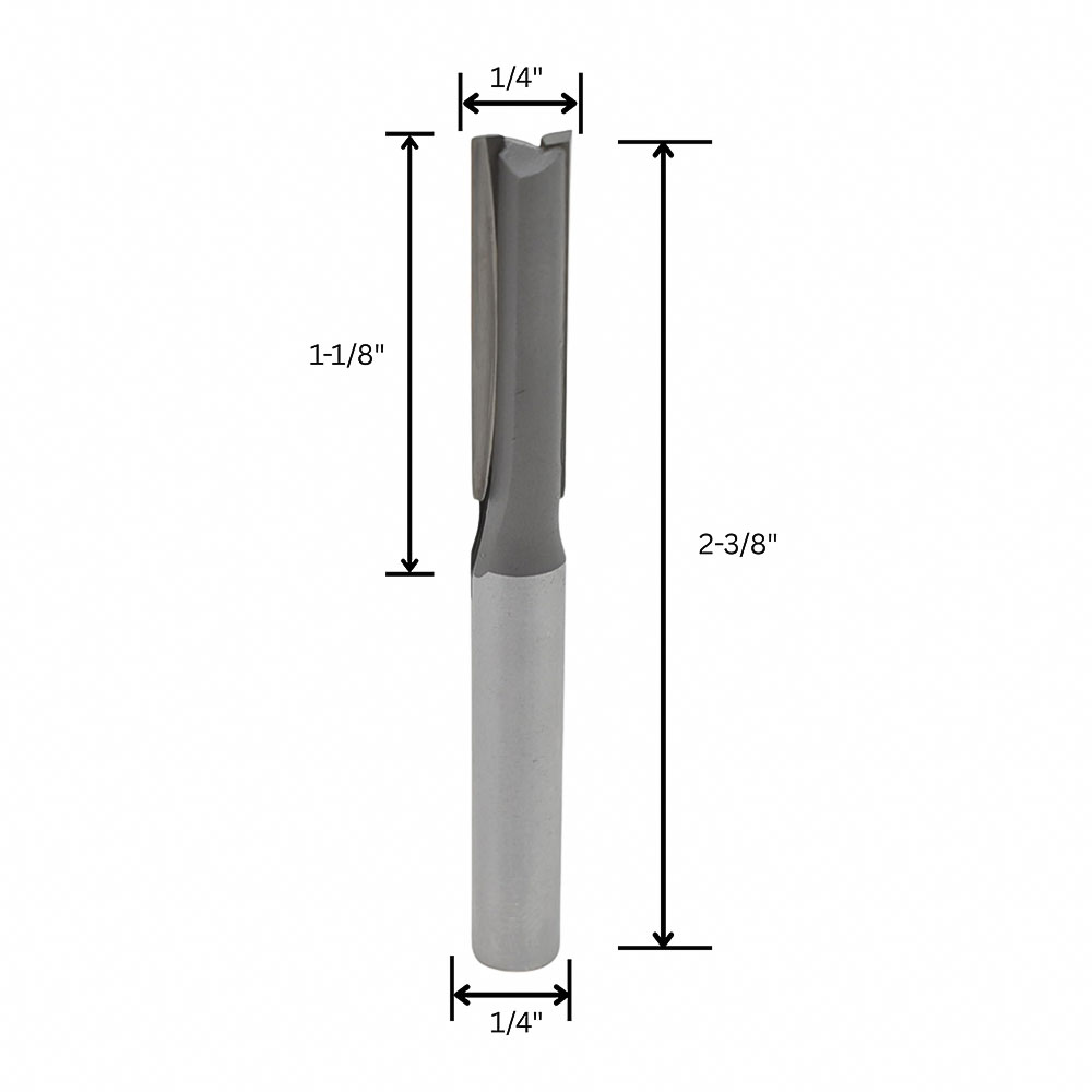1/4" Straight Bit 1/4" shank