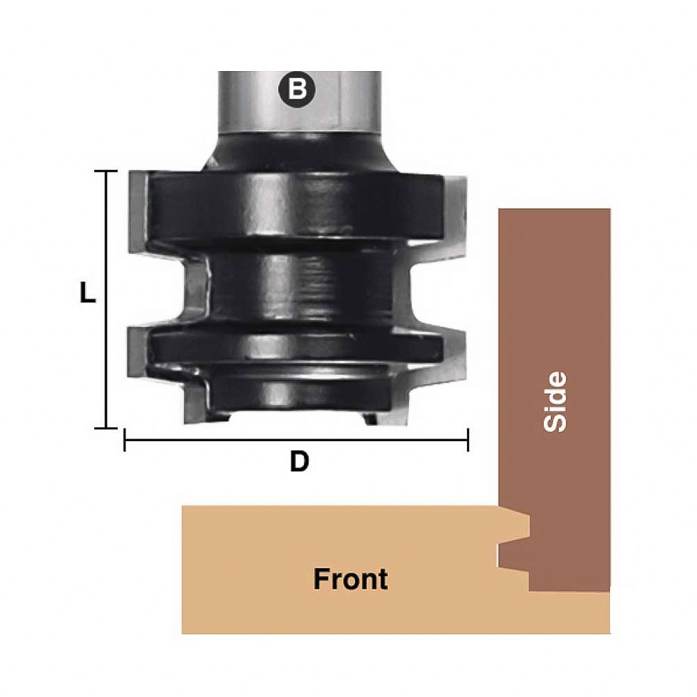 Drawer Lock Bit, 1/2"Shank(I) C