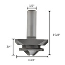 Lock Mitre Bit, 1/2" Shank (I)