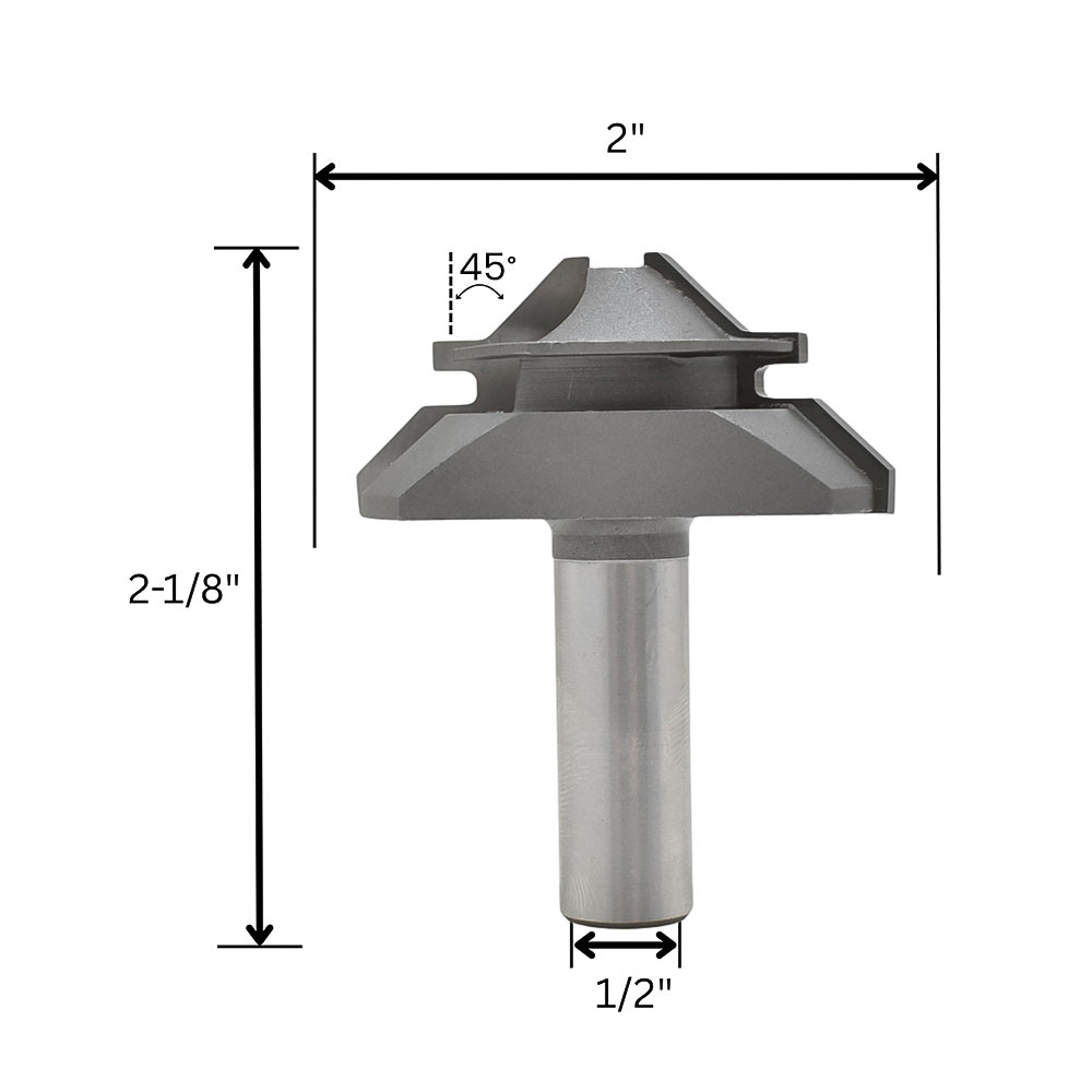 Lock Miter Bit, 1/2" Shank (I)