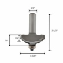 European Door Edge Bit, 1/2"Sh