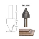 Ogee Raised Panel Bit,1/2"Sh.C