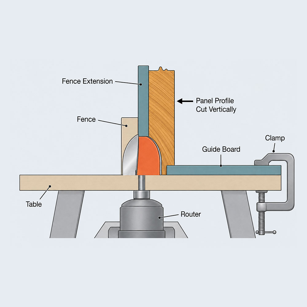 Ogee Raised Panel Bit,1/2"Sh.C
