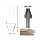 18deg. Raised Panel Bit,1/2"Sh