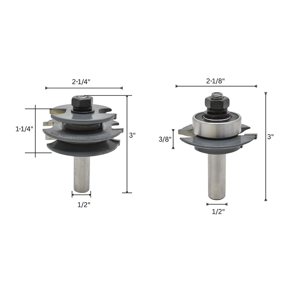 2 pc Rail & Stile Ogee Set (A)